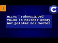 error subscripted value is neither array nor pointer nor vector