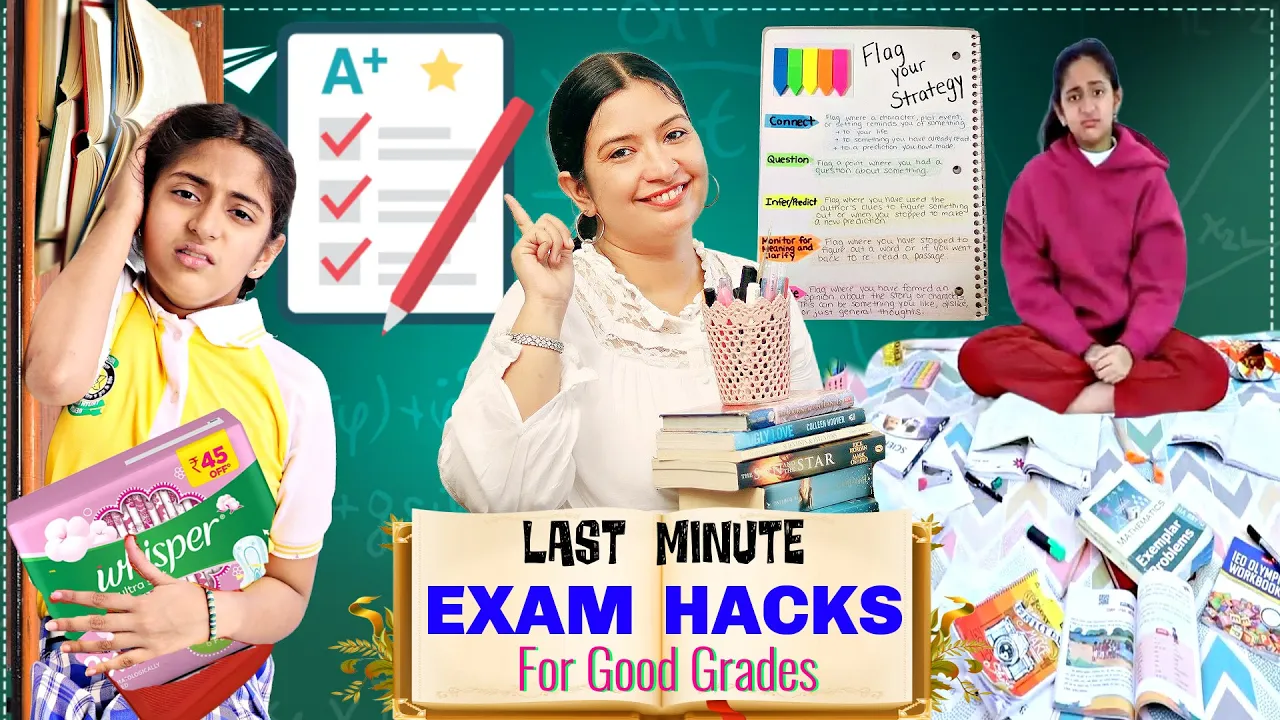 LAST Minute EXAMS Tips And Tricks To Get GOOD GRADES   Students HACks   CookWithNisha