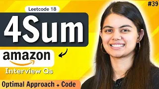 4 Sum Problem Optimal Approach DSA Series by Shradha Ma am