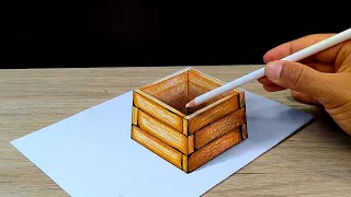 How to Draw a 3D  Cube on Paper | Easy 3D Drawing