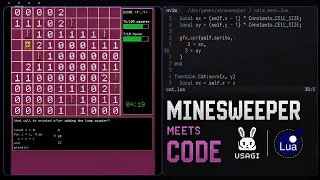 I Turned Minesweeper Into a Coding Game Usagi engine Lua