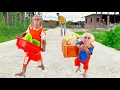 Download Lagu Farmer CUTIS \u0026 baby monkey secretly harvest, do unbelievable for Dad🫣🙈
