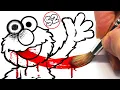 Horror Artist vs 2 SESAME STREET Colouring Book
