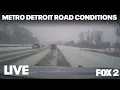 LIVE Michigan road conditions as freezing rain snow move into Detroit