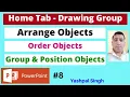 How to Arrange Objects Aligning Ordering and Grouping Objects Drawing Group MS PowerPoint