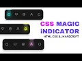 Magic Navigation Menu Indicator Using HTML CSS Javascript Animated Tab Bar Menu Indicator
