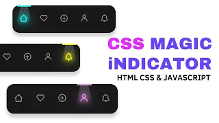 Magic Navigation Menu Indicator Using HTML CSS Javascript Animated Tab Bar Menu Indicator