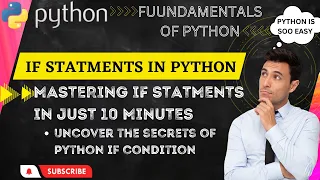 PYTHON GUIDE MASTER PYHTON IF STATMENT WITHIN 10 MINUTES Uncover secrets of python if condition