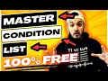 MASTER CONDITION LIST Extremely Easy For Veteran Use For VA Claims And VA Ratings