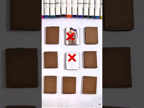 Jinu and rumi cardboard box matching puzzle game #art #trend #kpop