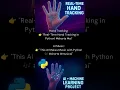 Real-Time Hand Tracking with Python in 30 Seconds AI with Mediapipe