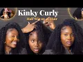 Kinky Curly Half Wig Install How to Blend with 4C Hair Easy Blending Styling Tips