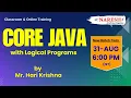 Core Java Training by Mr Hari Krishna