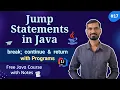 break continue and return in Java Jump Statements Explained with Examples