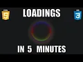 Create a Stunning CSS Loader HTML CSS Animation Tutorial