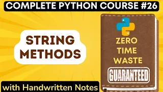 Python String Methods with Handwritten Notes in Hindi Python Tutorial -