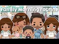 Big family aesthetic morning routine WITH VOICE Toca boca Roleplay