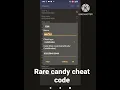 Pokemon fire red rare candy cheat code