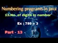 Java Numbering Programs Count no of digits in number Java interview programs Java Telugu