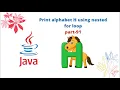 Print alphabet H using nested for loop part-91