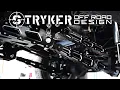 Stryker floating cradle 4 link lift kit on a 2022 F350 with Haunted Hilltop custom badging