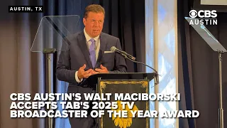 CBS Austin s Walt Maciborski accepts TAB s 2025 TV Broadcaster of the Year award at gala