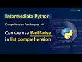 List Comprehension in Python if-elif-else in List Comprehension Advanced Python Tutorial