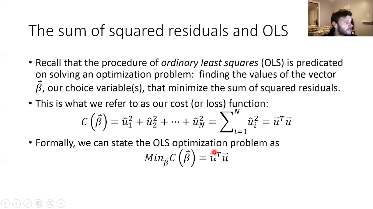 Pseudoinverse Solution to OLS
