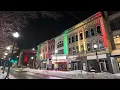 Jamestown New York Late Night Snowy Drive Extremely Cold