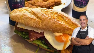 Bocadillo de pollo crujiente