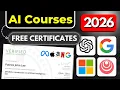 5 FREE AI Courses with Free Certificates AI Courses for FREE in 2026