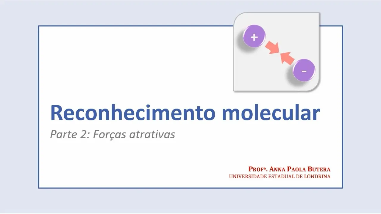 Reconhecimento molecular: forças atrativas