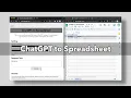 ChatGPT to Spreadsheet GAS Google Apps Script