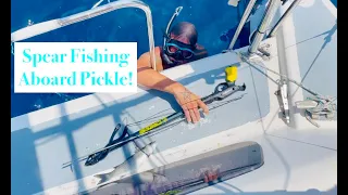 Episode 175 – Busy week aboard Pickle! Spear Fishing, Big Sails, Med Canals and Swing Bridges!