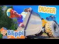 Blippi Explores a Digger Learning Construction Vehicles For Toddlers Educational s for Kids