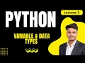 Lecture 3 Python Variables Data Types type Function Complete Python Course Hindi 2026