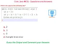 Core Java MCQ Questions Answers Day 3 SRWebTech