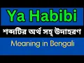Ya Habibi Meaning In Bengali Ya Habibi mane ki