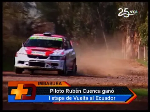 Piloto Rubén Cuenca ganó I etapa de vuelta al Ecuador