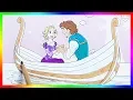 Coloring Princess Rapunzel Tangled Disney for Girls How to Color Rapunzel Flynn Learn Colors kids