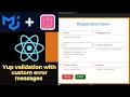 React Form validations using react-hook-form and yup with custom error messages Forms in React