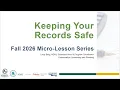 Keeping Your Records Safe