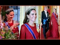 Download Lagu Catherine Gorgeous In Red Ball Givenchy Gown And Diamonds At State Banquet Honoring French President