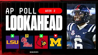 College Football Week 2 AP Top 25 LOOK AHEAD: Where will Ole Miss land? Louisville jumping Michigan?