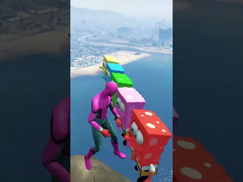 GTA 5 Epic Water Ragdolls Spiderman JumpFails Ep 595 #shorts #gta #gameplay