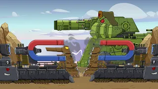 "Locked in Magnetic Vise" Cartoons about tanks