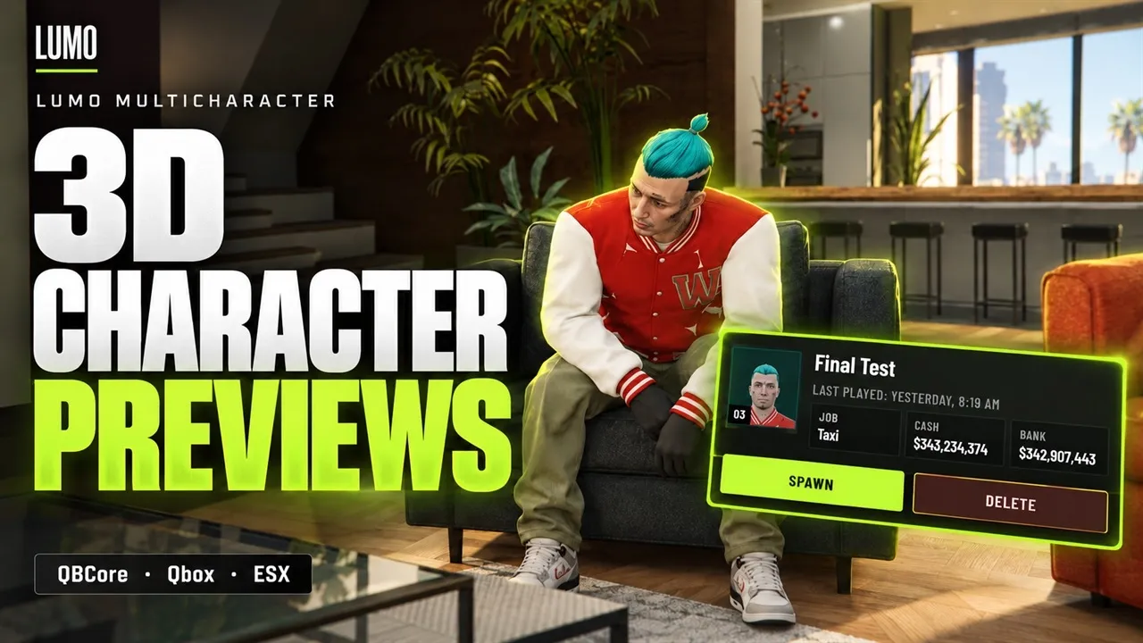 ​Lumo Multicharacter — 3D Character Selection (Escrow)
