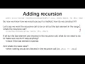 Recursion -
