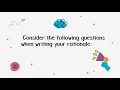 Rationale for lesson design