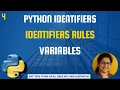 Python Do s and Don ts of Identifiers Python Variables Python Basics L - 4